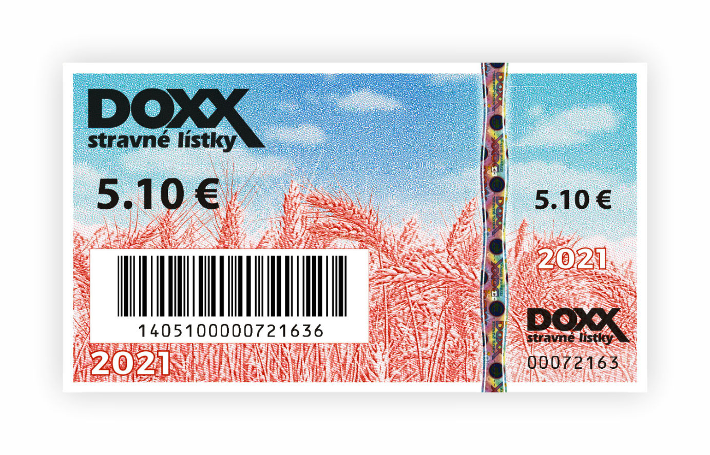 Stravne listky emisia 2021 DOXX - Benefitné darčekové poukážky